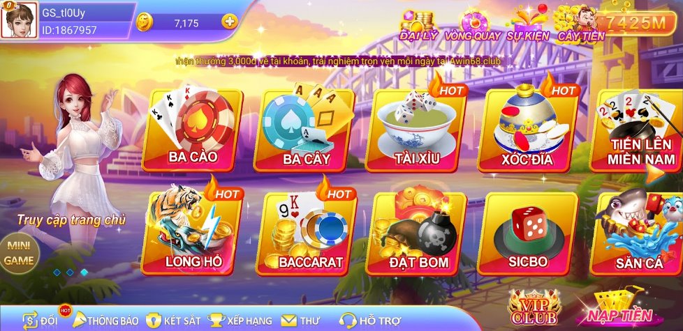 Đôi nét về cổng game bài đổi thưởng Awin68